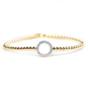 0.28ctw, 18K Yellow Gold Tresore Stretch Bracelet