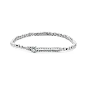 0.37ctw, 18K White Gold Tresore Stretch Bracelet