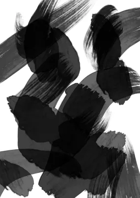 Abstract black paint