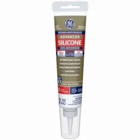 Advanced Silicone 2 Kitchen & Bath Sealant , White, 2.8-oz. Squeeze Tube