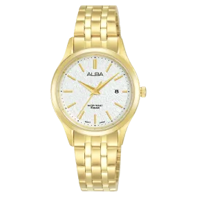 Alba Prestige Analogue Stainless Steel White Dial Watch AH7BR4X