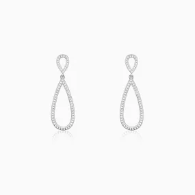 Anushka Sharma Silver Elegant Drop Earrings