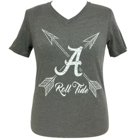 Arrows Roll Tide Alabama Short Sleeve V-Neck Tee