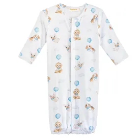 Baby Club Chic Converter Gown, Cute Puppies Blue