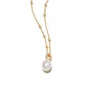 Baroque Pearl Pendant Necklace 18ct Gold Plate