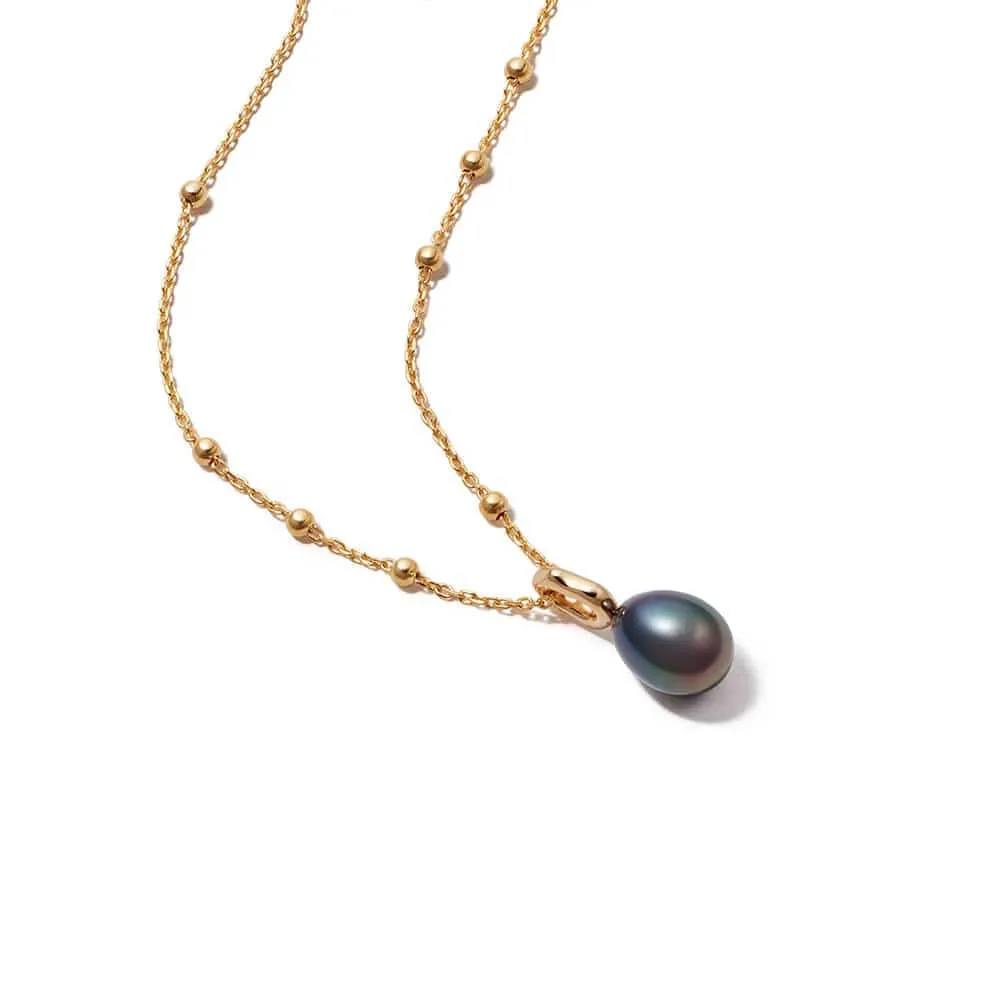 Baroque Pearl Pendant Necklace 18ct Gold Plate