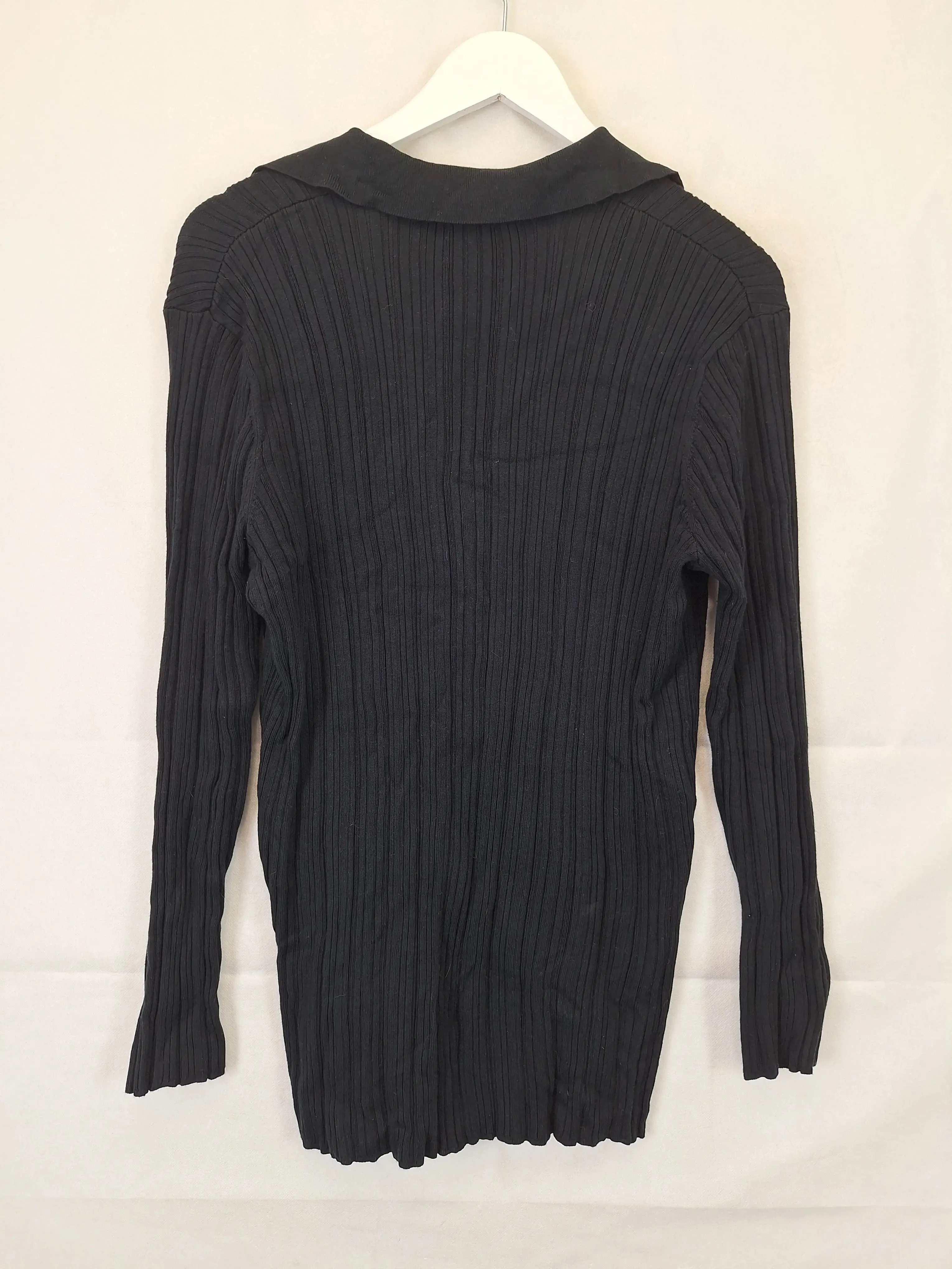 Basque Chic Ribbed Office Top Size 16 Plus