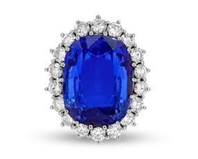 Ceylon Sapphire Ring, 21.76 Carats