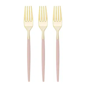 Chic Blush and Gold Forks