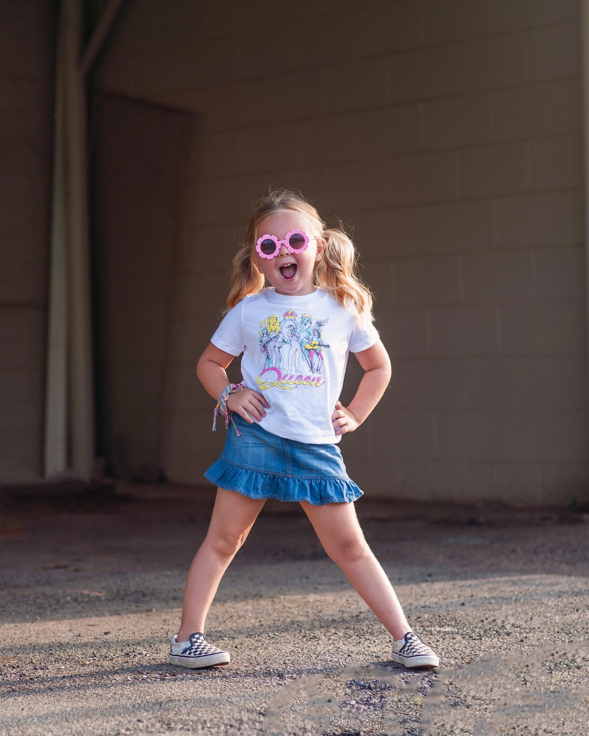 Children's Queen On Stage Puff White Tee