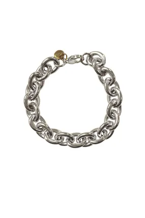 Chunky O Silver Chain Bracelet