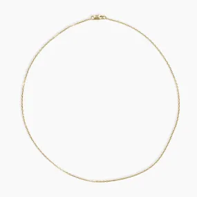 Dainty Chain Breaker Necklace 14K Solid Gold