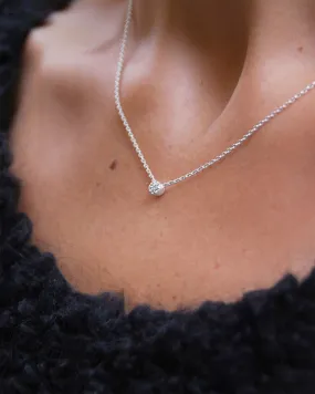 Diamond Sky single necklace silver