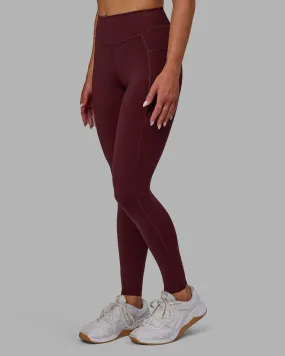 Elite Full Length Leggings - Dark Cherry