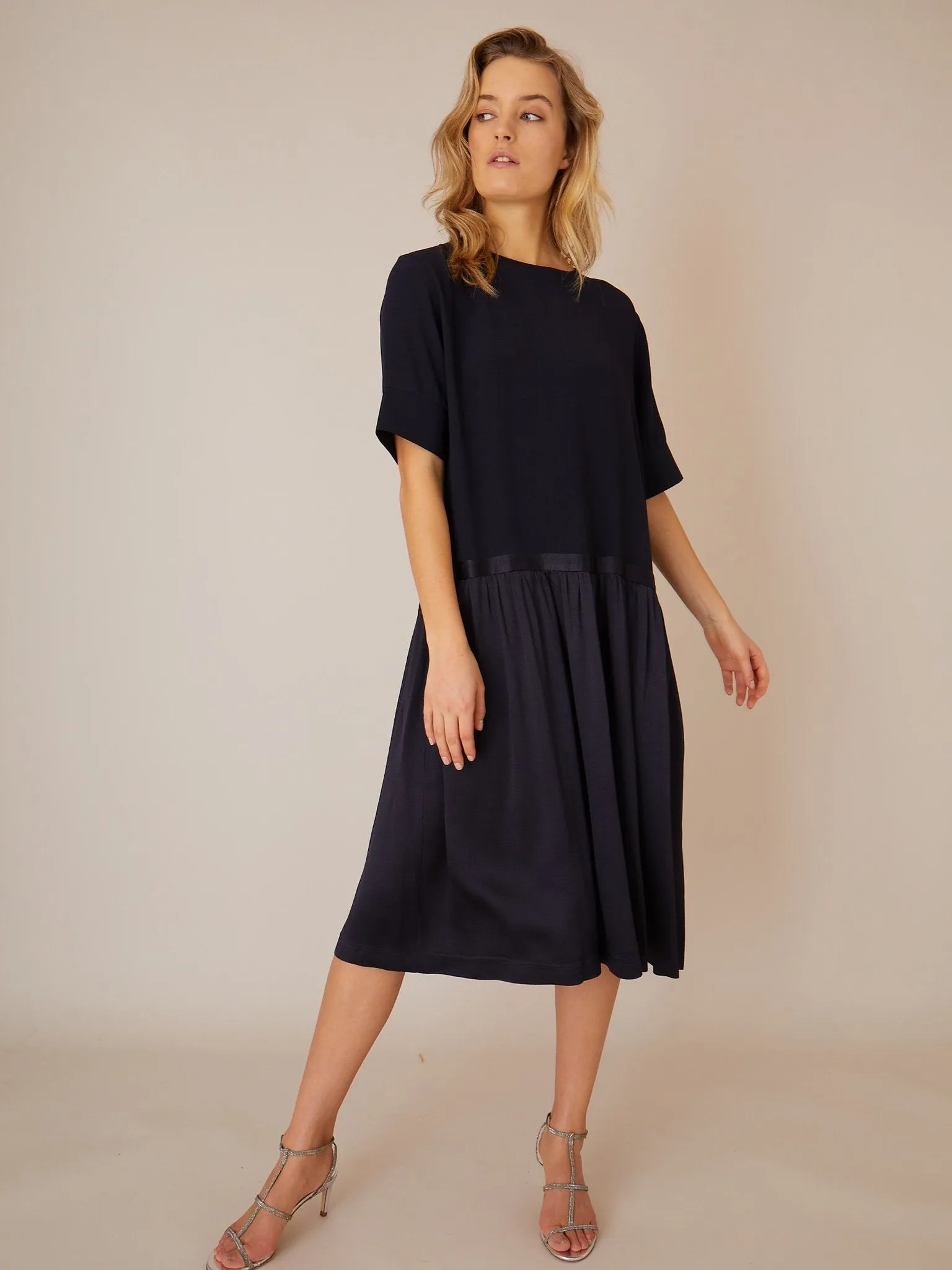 Evelyn Dress - Navy