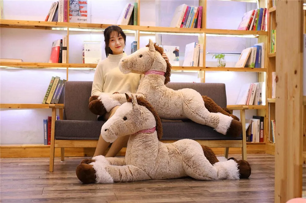 Fluffy Chocolate Horse Plush Toy