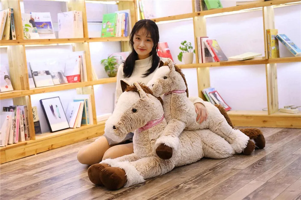 Fluffy Chocolate Horse Plush Toy