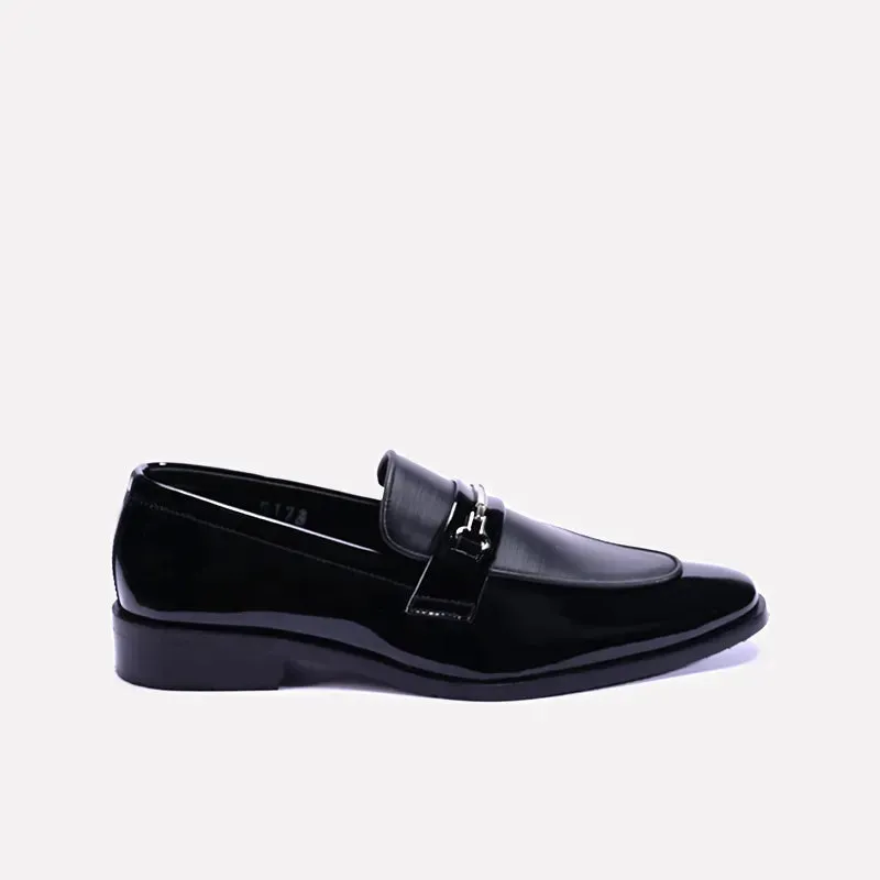 Gareth Black Glossy Dress Shoes 0111132