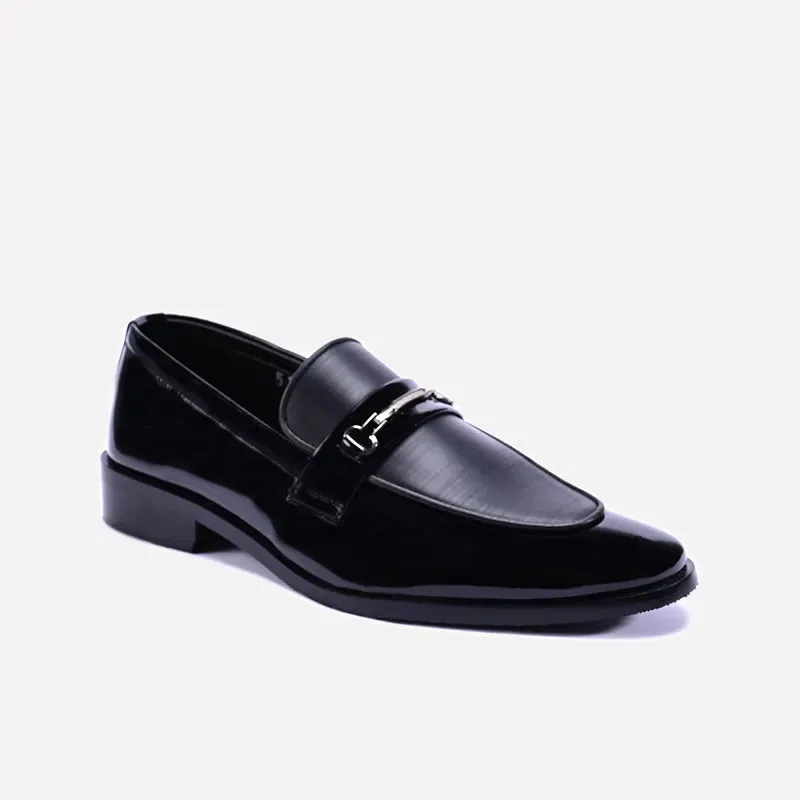 Gareth Black Glossy Dress Shoes 0111132