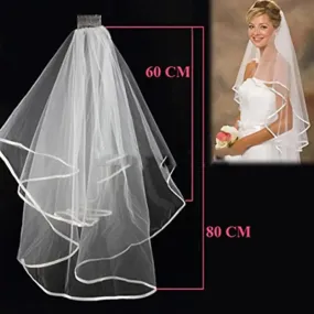 Halloween White Lace Bridal Veils with Comb