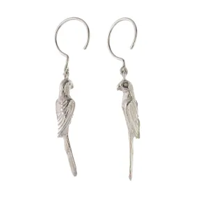 PARROT HOOK EARRINGS - SILVER