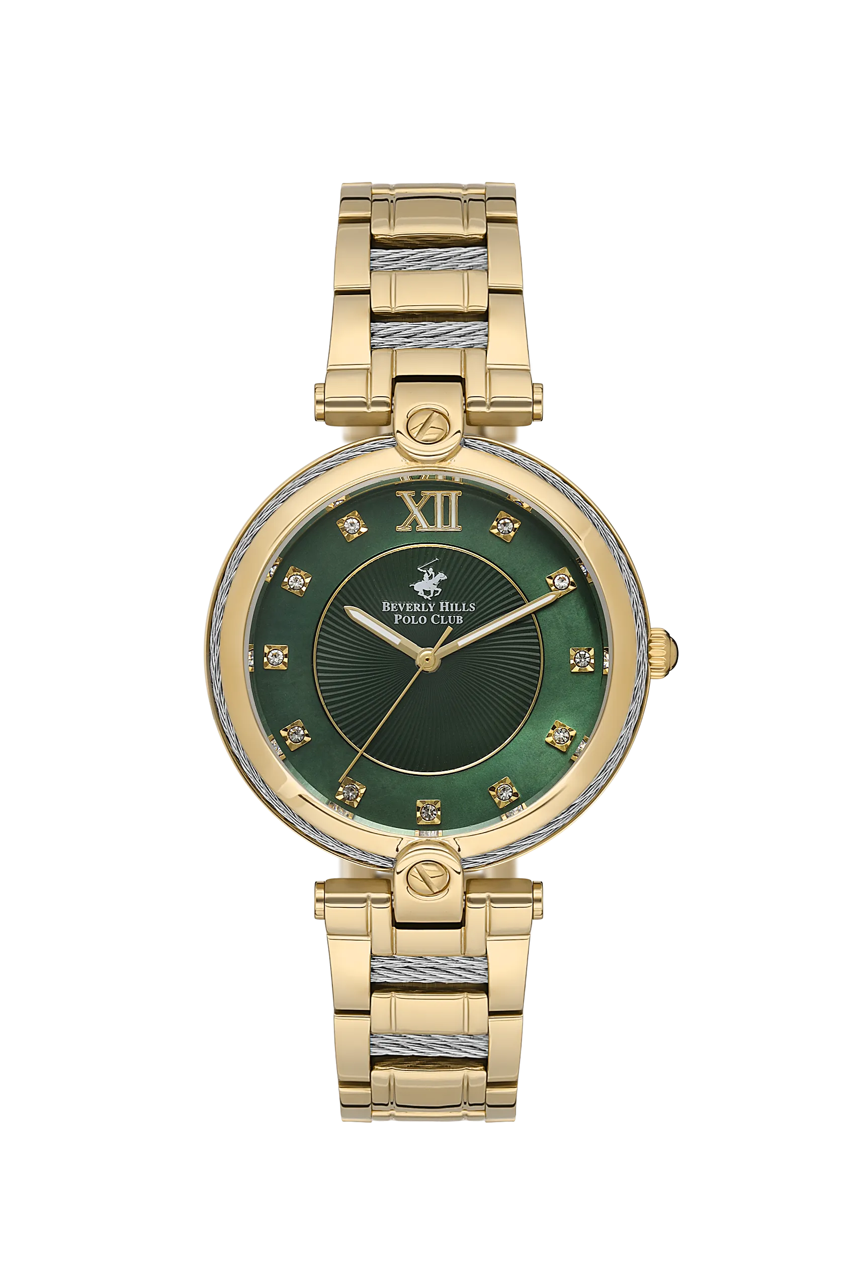 Polo - BP3585X.120 Ladies 3 Hands Green Dial Ceramic Sapphire Coated Glass