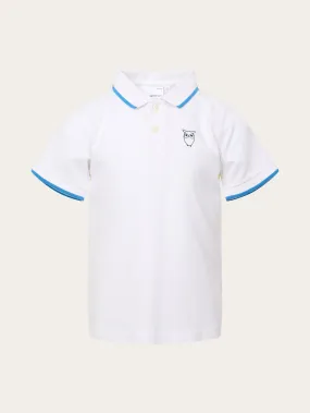 Polo with contrast stripes - Bright White