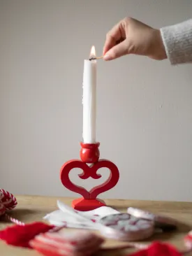 Red Scandinavian Candleholders