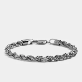 Rope Chain Bracelet Silver