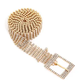 Sensi Rhinestone Studded Chain Belt