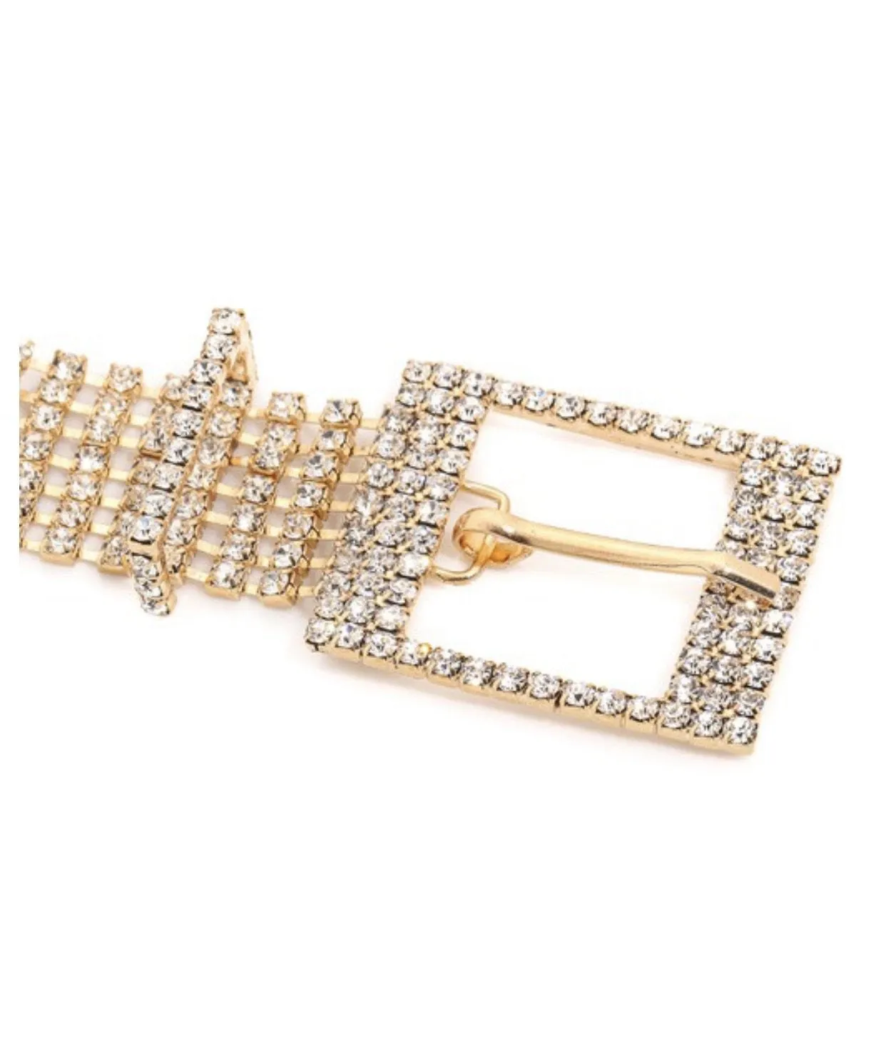 Sensi Rhinestone Studded Chain Belt