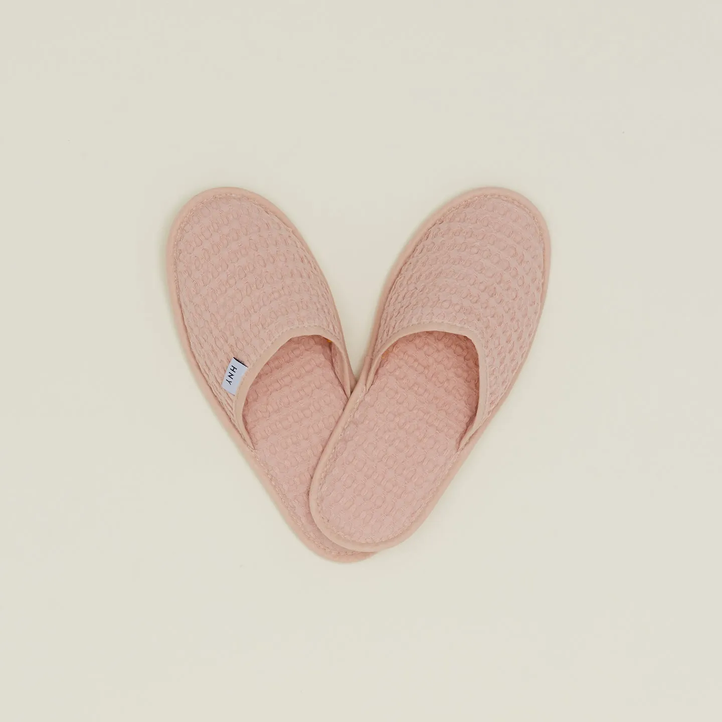 Simple Waffle Slippers - Blush