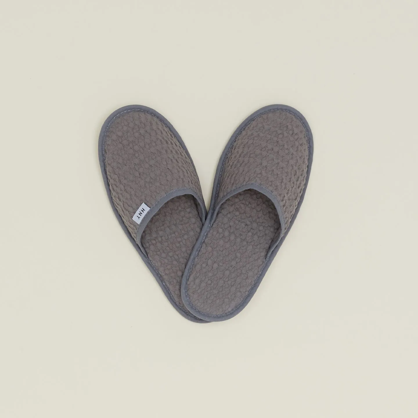 Simple Waffle Slippers - Dark Grey