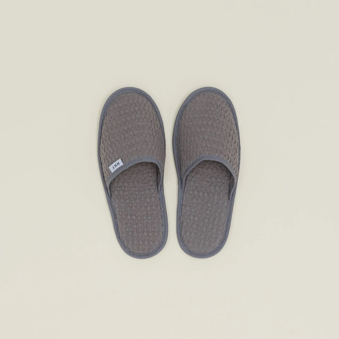 Simple Waffle Slippers - Dark Grey