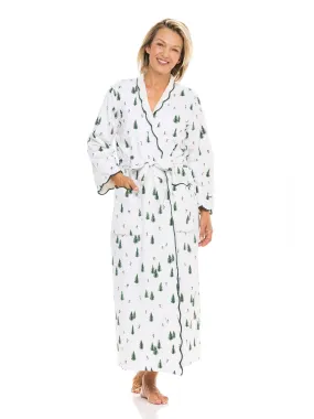 Ski Print Fleece-lined Classic Robe