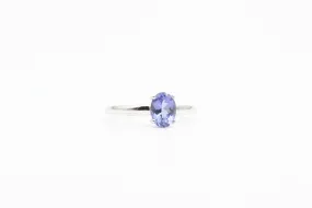 White Gold Tanzanite Solitaire Ring