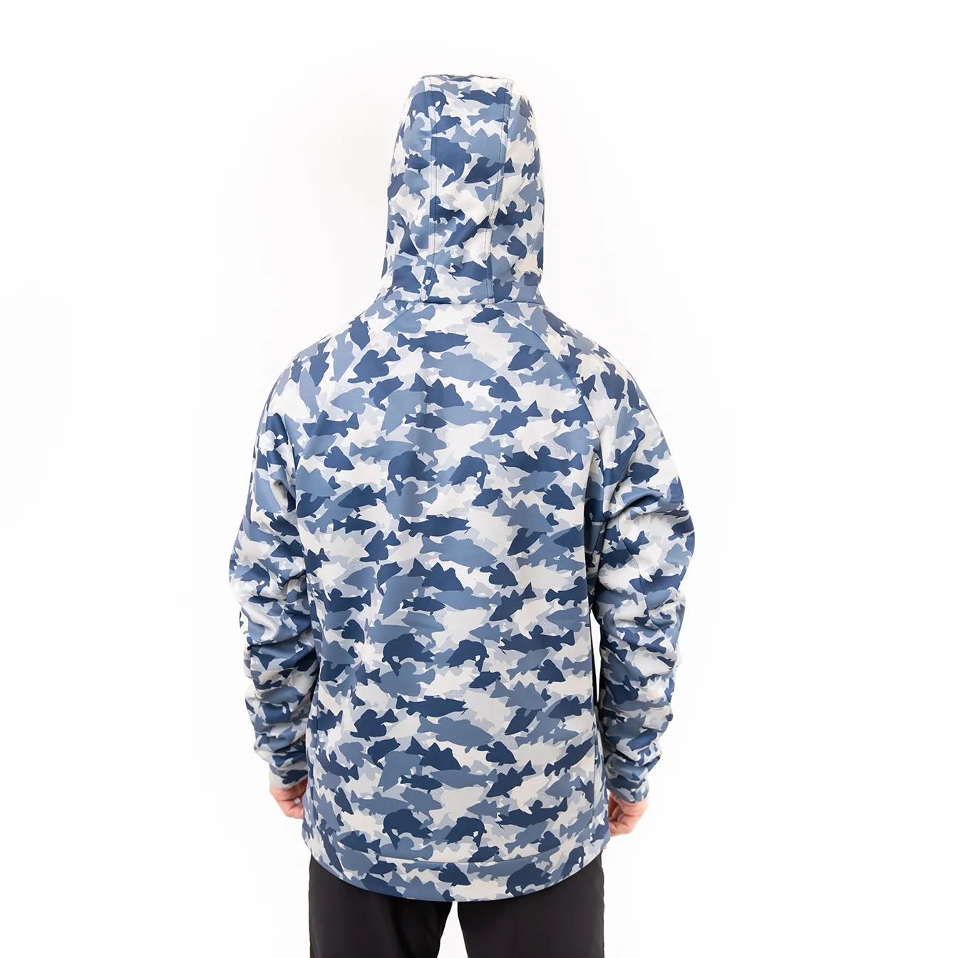 Whitewater Fish Camo Ultimate Hoodie with Gaiter