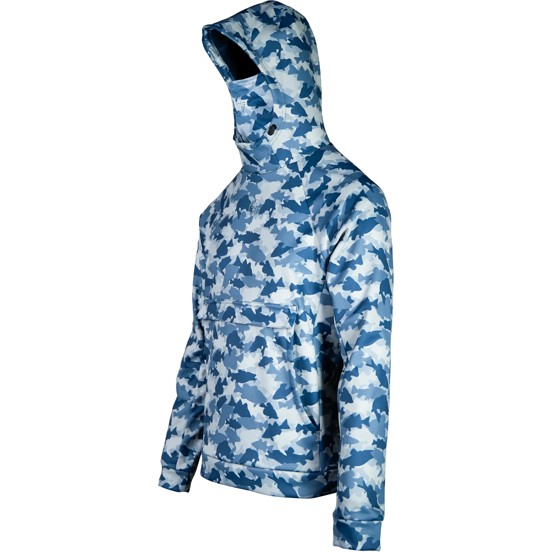 Whitewater Fish Camo Ultimate Hoodie with Gaiter