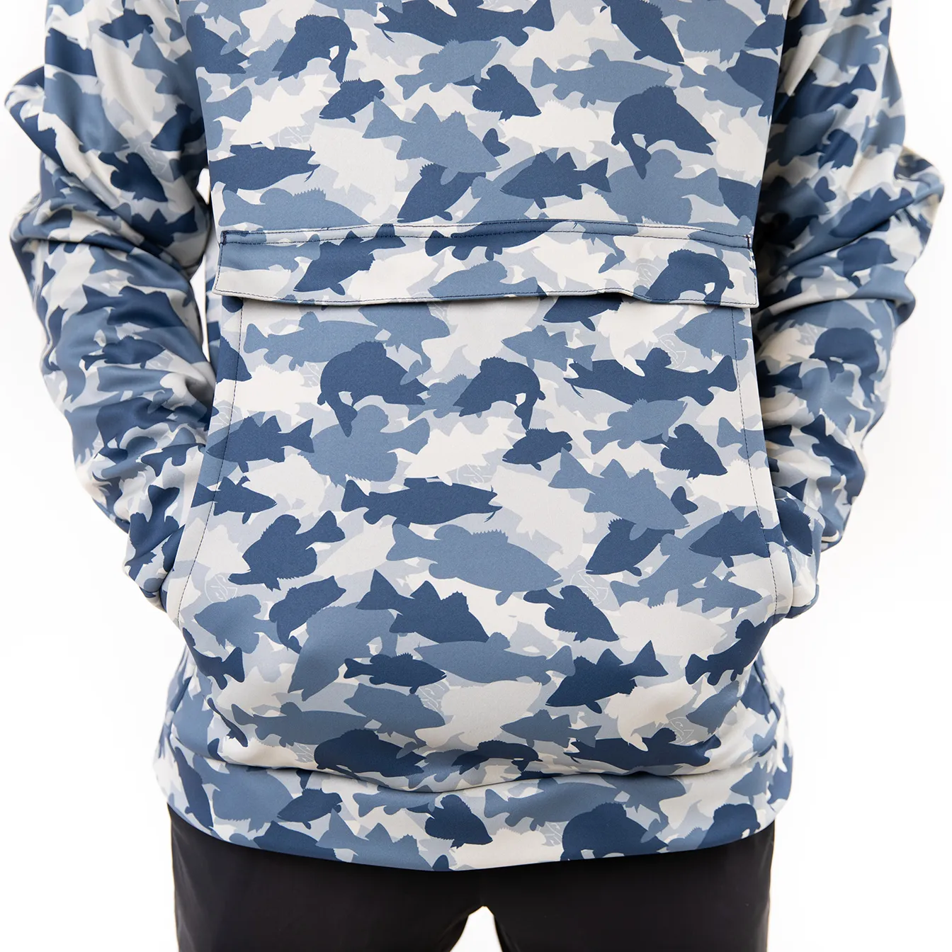 Whitewater Fish Camo Ultimate Hoodie with Gaiter